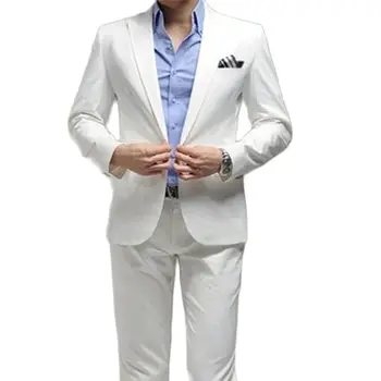 2vnt Fashion Švarkas Kelnės, vyriški Elegantiškas Vestuvių Kostiumai Aukštos Kokybės Slim Fit Verslo Oficialų Suknelė Tinka Žmogus(Striukė+Kelnės)