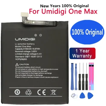 Aukštos Kokybės Originalus UMI Baterija 4150mAh Už Umidigi Vienas Max Baterija 6.3 colių MTK6763 Baterijų Bateria + Įrankiai