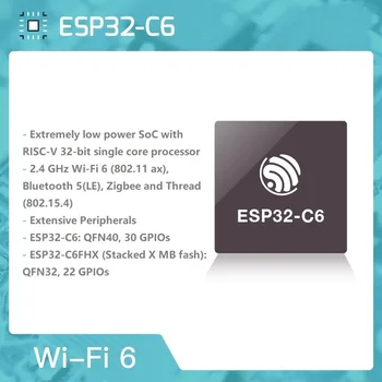 10vnt/daug ESP32-A6 Lustą, Wi-Fi, 6 