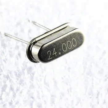 50PCS 24 MHZ 24.000 MHZ CINKAVIMAS Kristalų laikrodžių Osciliatoriai, HC-49S NAUJAS diy elektronikos