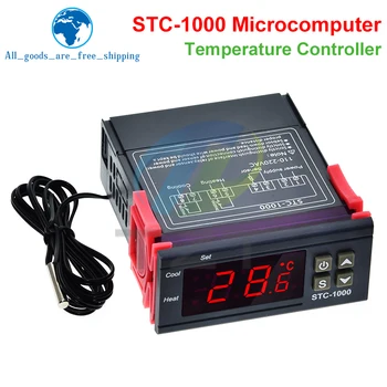 STC-1000 STC 1000 LED Skaitmeninis Termostatas, už Inkubatoriaus Temperatūros Reguliatorius Thermoregulator Relay Šildymo Aušinimo 12V 24V 220V