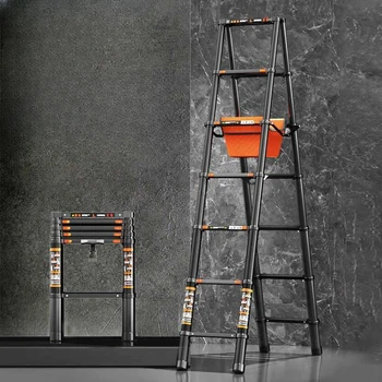 Inžinerijos Teleskopinės Kopėčios Storio Aliuminio Lydinio Kopėčių Daugiafunkcinis Sulankstomos Kopėčios dvipusės Vaikščioti Laiptais Kėdė
