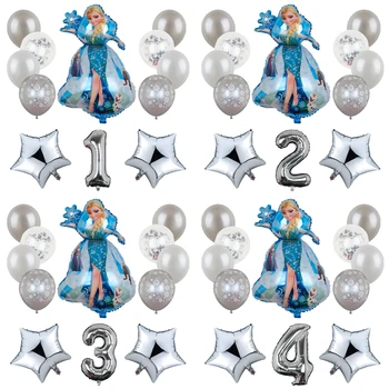 1set Disney Užšaldyti Princesė Elsa Šalies Balionai 32inch Skaičius Baby Shower Gimtadienio Dekoravimas Balionais Vaikų Globos Oro