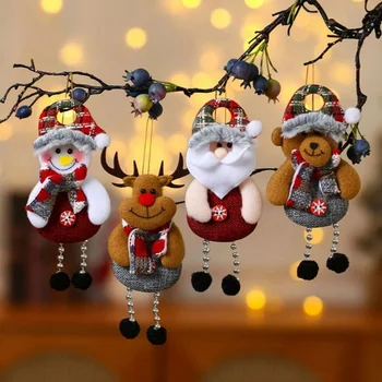 4pcs Naują Kalėdų Dekoracijos, senyvo amžiaus Žmonėms, Mažas Pakabukas, Kalėdų Medis, Priedai, Audiniai Mažas Pakabukas Dovanos