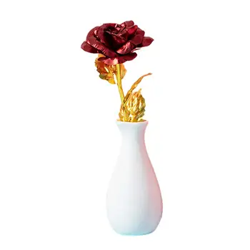 Rožių Gėlių Kolekcines Amžinąjį Gėlių Išskirtinį Dirbtinių Rožių su Keramikos Vaza Močiutė, Žmona, Meilužis, Draugas Jubiliejų
