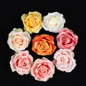 30pcs 10cm, Dirbtinės Gėlės Rožės Galvą Nuotakos Patvirtinimo Vestuvių Dekoratyvinės Gėlės Namų Dekoro Priedai 