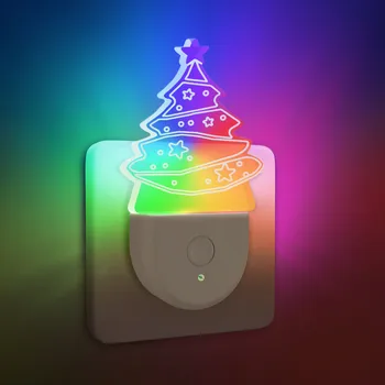 Kalėdų Spalvos Keitimas Naktį Šviesos 6-Spalva RGB LED Nakties Šviesos Dovana Kalėdų, Naujųjų Metų Namų ūkio Šalis Fstival Apdaila