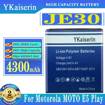 YKaiserin 4300mAh JE30 mobiliojo Telefono Bateriją, Skirta Motorola MOTO E5 Žaisti E5Play Smart Mobilųjį Baterijos Baterijų