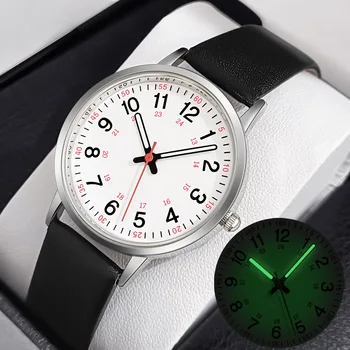 Mados Vyrų Laikrodžiai, Šviesos Rankas Laikrodis Prabanga Karinės Sporto Data Kvarcinis Laikrodis Vyrų Oda Žiūrėti Drobės Laikrodžiai