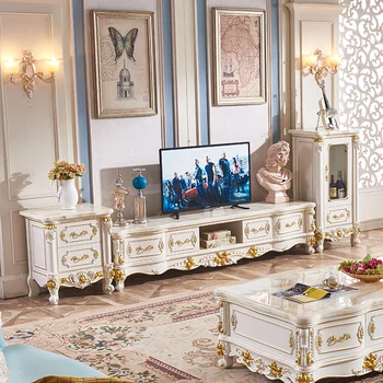 Europos stiliaus marmuro, TV spintelė, staliukas, kartu kambarį, visi medžio masyvo TV grindų lowh