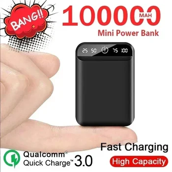 Lauko Avarinė Išorės Baterija 100000mAh Mini Portable Power Bank Su Dual USB jungtys Maitinimo Banko Xiaomi 