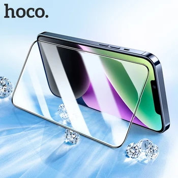 HOCO 3D Screen Protector, Pilnas draudimas Stiklo iPhone 15 Pro Max Plius 14 13 12 11 X XR Lenkta Kraštas Grūdintas Stiklas iPhone 7 8Plus
