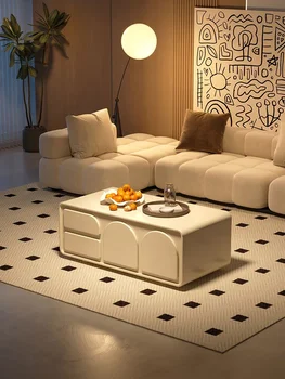 Kambarį, žurnalinis staliukas, TV spintelė mišinys, modernus minimalistinio prancūzijos stačiakampio formos kavos staliukas
