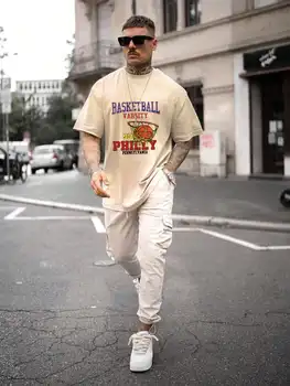 Krepšinio Komanda Philly Pensilvanijos 95 Marškinėliai Vyrams Juokinga Medvilnės Tshirts Harajuku Gatvėje Viršuje Atsitiktinis Brand Tee Marškinėliai Vyrams