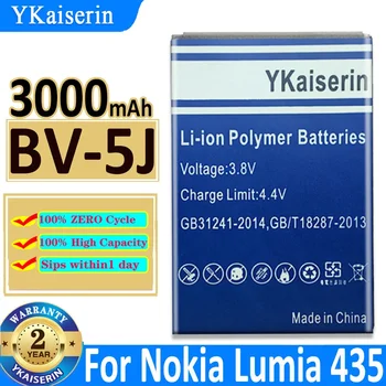 BV-5J NAUJAS Pakeitimas Aukštos Kokybės Baterija Nokia Lumia 435 Dual SIM Lumia 532 Mobilųjį Telefoną, 3000mAh, Li-ion Baterijas