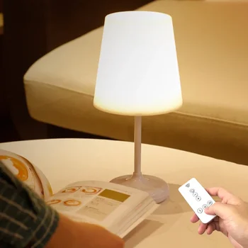 Nuotolinio Valdymo pulto LED Stalo Lempa USB Įkrovimo Skaityti Akių Apsauga Stalas lengvos Pritemdomi Už Lovos, Miegamojo Naktį Šviesos