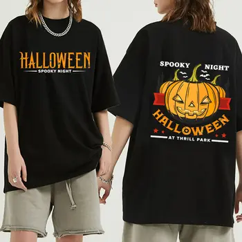 HalloweenT-Shirt Dvipusės Spausdinti Unisex Vasaros Viršūnes Vasaros Tees Moterų Trumpomis Rankovėmis Atsitiktinis Personaity T Shirts
