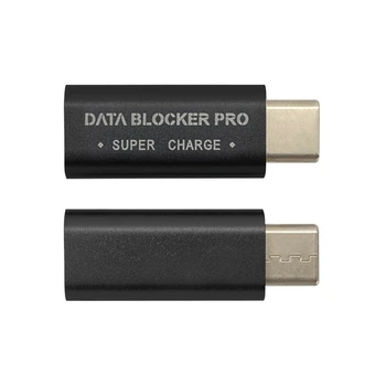 4PCS USB Tipas-C Duomenų Blokavimo USB-C Sulčių Jack Gynėjas Adapteris Paramos Greitai Įkrauti(50V/5A) Sustabdyti Duomenų Vagystės (Juoda)