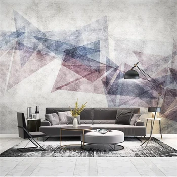 beibehang Užsakymą tapetai 3d freskos Šiaurės šalių šiuolaikinio minimalistinio abstrakčios geometrinės linijos, sofa de papel parede fono sienos popieriaus