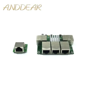 Industrial Ethernet Switch 5 Modulis Uostų Unmanaged10/100/1000mbps PCBA valdybos OEM Auto jutimo Uostų PCBA valdybos OEM