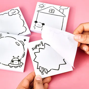 10 Vnt Didmeninės Rašymo Bloknotai Animacinių filmų Šuniuką, Sticky Notes, Studentams su Lipnių Pranešimai Biuro Aksesuarai
