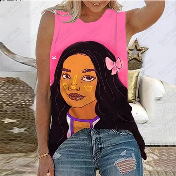 Mados Naujų laisvo Stiliaus Moterų Brangioji T-shirt 3D Spausdinimo Atsitiktinis Didelis Vasaros Grožio Aliejaus Tapybai Bako Viršuje Rankovių