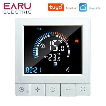TUYA WiFi Smart Termostatas, Temperatūros Reguliatorius, Skirtas Elektrinis Grindų Šildymas Vandens Dujų Katilo Skaitmeninis LCD Ekranas Montuojamas prie Sienos
