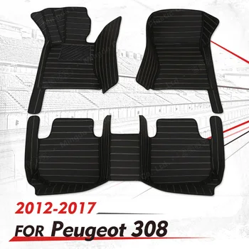 Automobilio Grindų Kilimėliai Peugeot 308 2012 2013 2014 2015 2016 2017 Custom Auto Pėdų Pagalvėlės Automobilių Kilimų Padengti Interjero Priedai