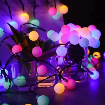 LED Kamuolys Girliandą Žibintai Pasakų String Vandeniui Lauko Žibintas Kalėdų Šventė Vestuves Žibintai Apdailos USB/Baterijos Galia
