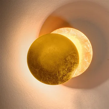Šiuolaikinės Dizaineris Sienos Lempos Apvalios Besisukančios Eclipse Geležies Namų Apdailos Laikiklis Led Žibintai, Miegamojo Lovos, Praėjimų Kambarį Šviesos