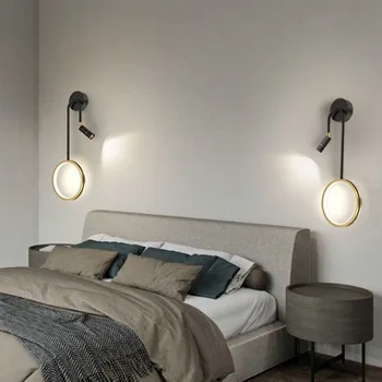 Modernus Miegamojo Sienos lempa Šiaurės Reguliuojamas Skaitymo Šviesos Naktiniai TV Foną kambarį Patalpų Sienos šviesos Vietoje šviesos