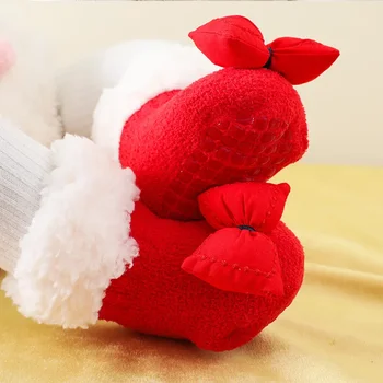 Vaikų Kalėdų Animacinių filmų su Vilna Sutirštės Kūdikių Bateliai Naujųjų Metų Ryškiai Raudonos neslidžia Grindų Bamblys Kojinės Kūdikių Kojinės