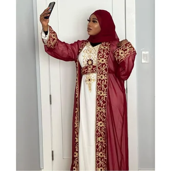 Kaštoninės Kaftans Farasha Abaja Suknelė Dubajuje Maroke Labai Išgalvotas Ilga Suknelė Europos ir Amerikos Mados Tendencija