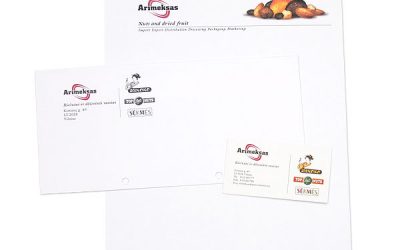 ARIMEKSAS firminis stilius, blankų, vokų, vizitinių kortelių gamyba