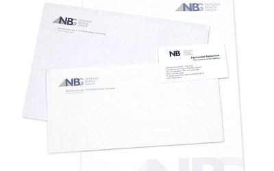 NBG firminis stilius, blankai, vokai, vizitinės